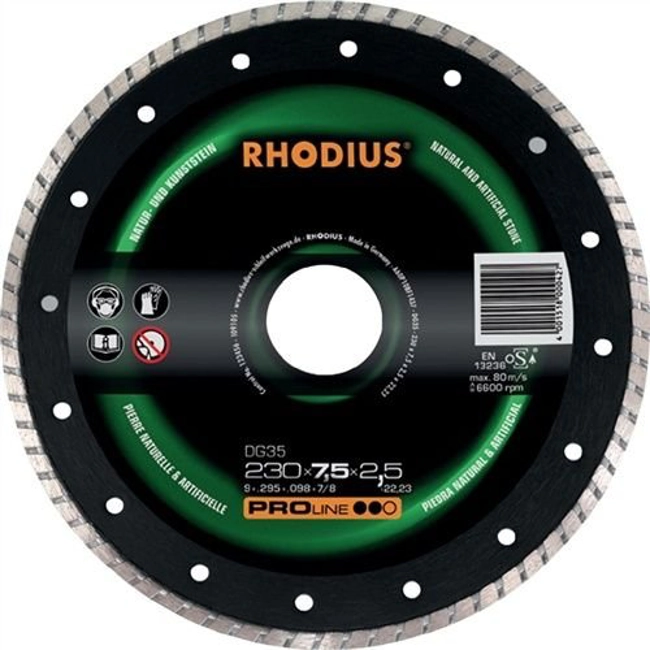 Vendita online Disco Rhodius diamantato pietra universale 230x7,5x2,5  DG35